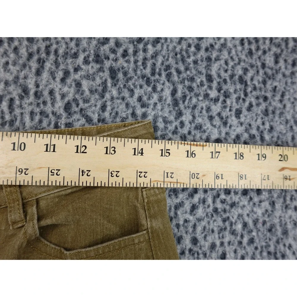 Unbranded Flare Jeans Womens Size L Brown Mustard High Rise Bell Bottom Raw Hem